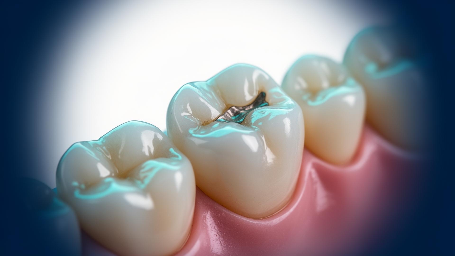 Ceramic onlay restoration on posterior molar
